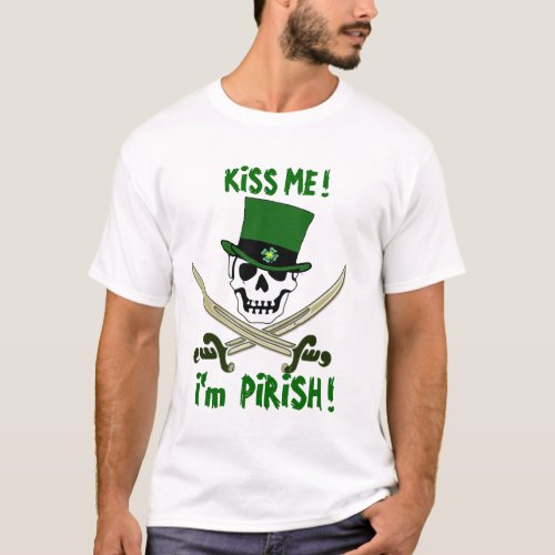 Kiss Me Pirate St Patricks Day T_Shirt