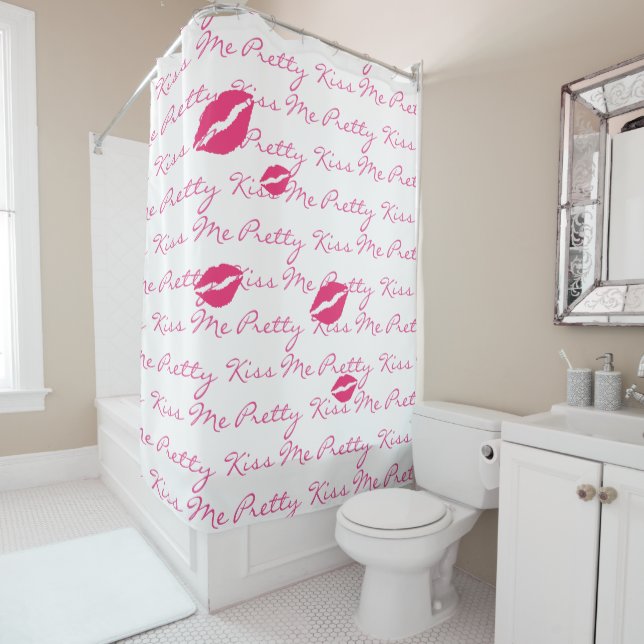 Kiss Me Pretty Shower Curtain (In Situ)