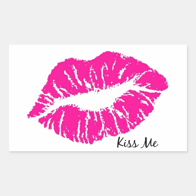 Kiss Me Rectangular Sticker (Front)