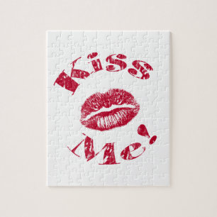 Kiss Me! Red Lips Jigsaw Puzzle