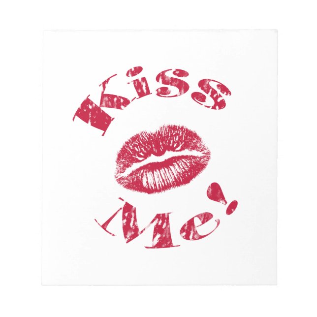 Kiss Me! Red Lips Notepad (Front)
