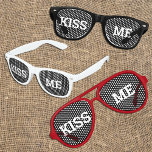 KISS ME retro Shades / Fun Party Sunglasses<br><div class="desc">Party Sunglasses: Classic retro party shades with text "KISS ME" - fun fashion,  college party,  secret Santa,  office celebrations / night out</div>