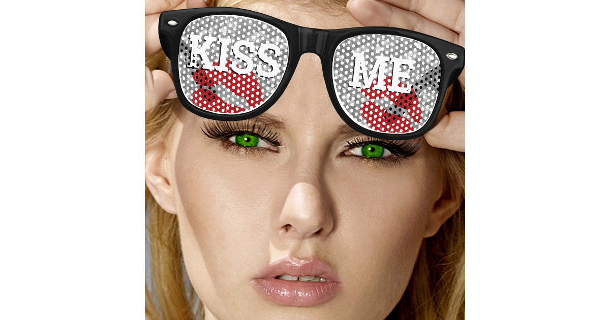 KISS ME retro Shades / Fun Party Sunglasses