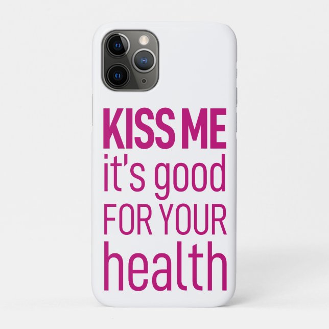 "Kiss me" Round Pillow Case-Mate iPhone Case (Back)