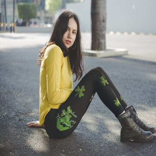 Kiss me Shamrock black Leggings