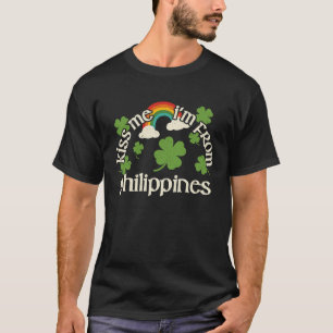 Kiss Me Shamrock  Funny St Patrick's Day Philippin T-Shirt