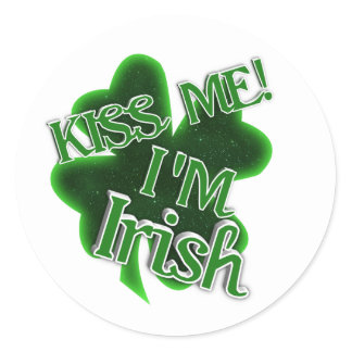 Kiss Me! St. Patrick's Day Classic Round Sticker