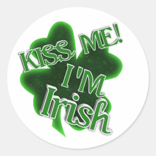 Kiss Me! St. Patrick's Day Classic Round Sticker