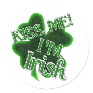 Kiss Me! St. Patrick's Day Classic Round Sticker