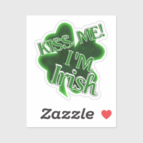 Kiss Me St Patricks Day Sticker