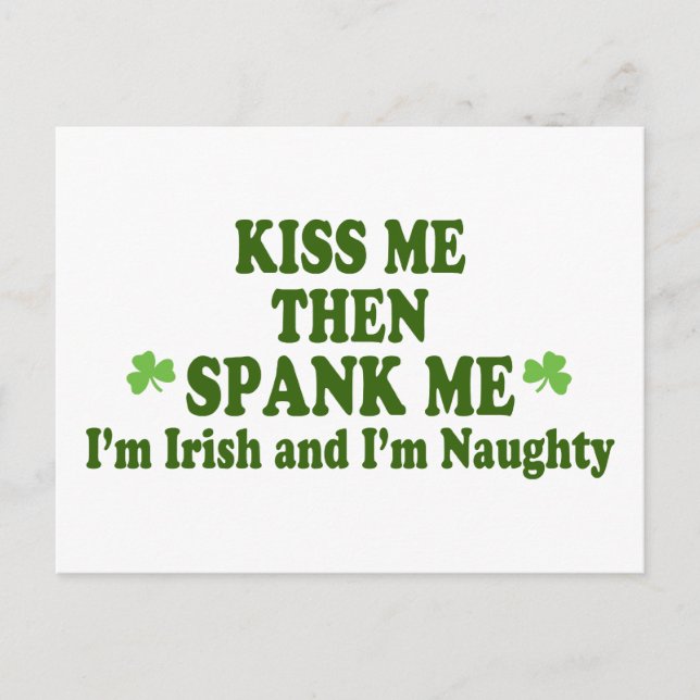 Kiss Me Then Spank Me Gift Postcard (Front)