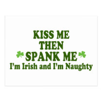 Kiss Me Then Spank Me Gift Postcard Kiss Me Then Spank Me Gift Postcard