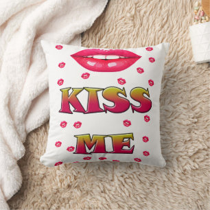 KISS ME THROW PILLOW