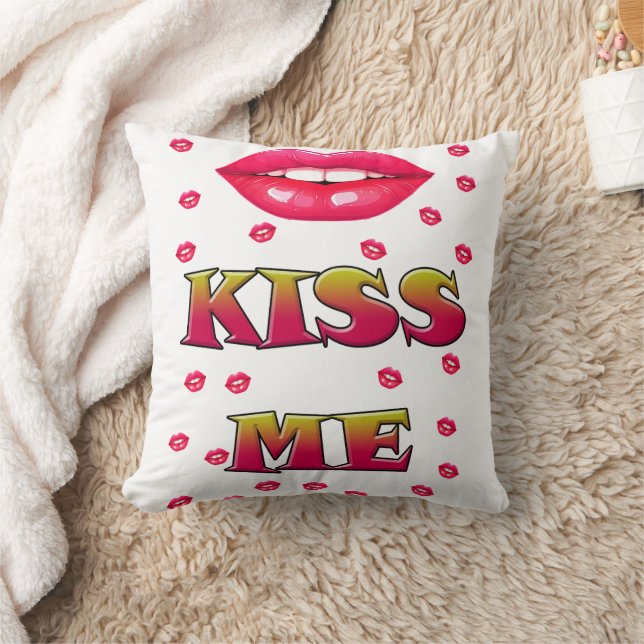 KISS ME THROW PILLOW (Blanket)
