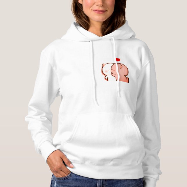 Kiss Me Trendy Cartoon Hooded Hoodie (Front)