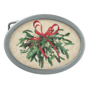 Kiss Me Under the Mistletoe Belt Buckle