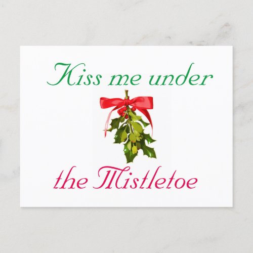 kiss me under the mistletoe Thunder_Cove Holiday Postcard