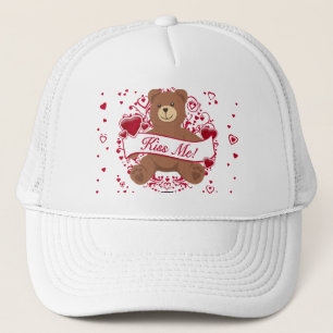 Kiss Me! Valentine's Day Teddy Bear Trucker Hat