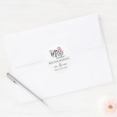 Kiss Miss Goodbye Thank You Bachelorette Bridal Classic Round Sticker (Envelope)