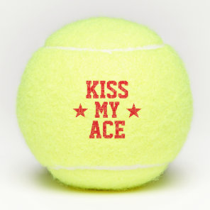 Kiss My Ace Funny Tennis Balls