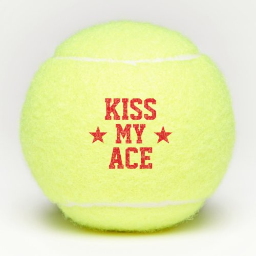 Kiss My Ace Funny Tennis Balls