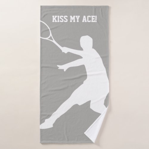 Kiss my ace funny towel set for tennis player