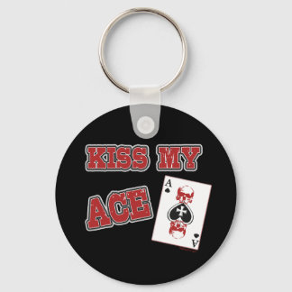 Kiss My Ace Keychain