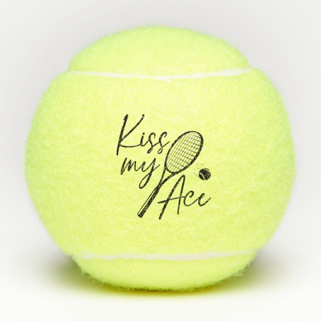 Kiss My Ace Tennis Balls (Front)