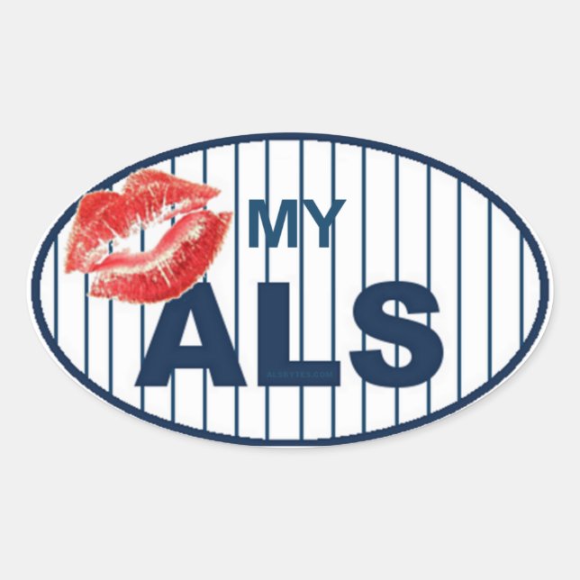 Kiss My ALS2 Oval Sticker (Front)