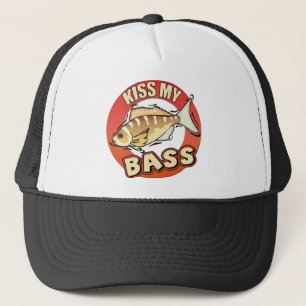 Kiss My Bass Fishing T-shirts Gifts Trucker Hat