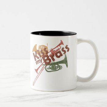 Kiss My Brass Two-tone Coffee Mug by marchingbandstuff at Zazzle