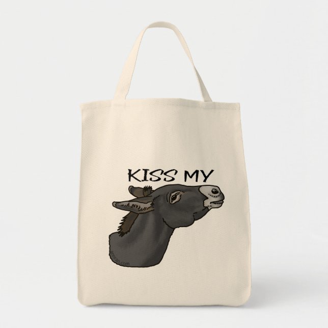 Kiss My . . . Burro Tote Bag (Front)
