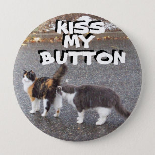 Kiss my button Cat Meme