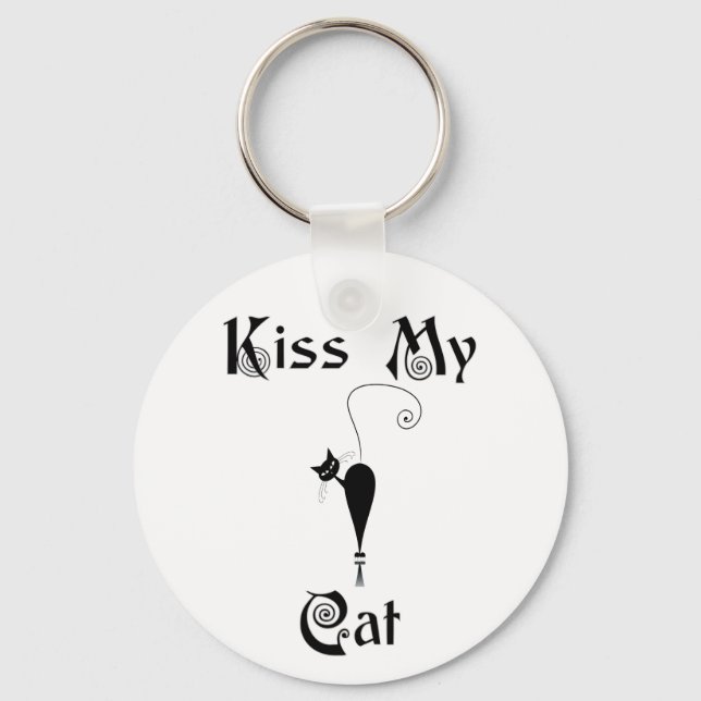 Kiss My Cat Keychain (Front)