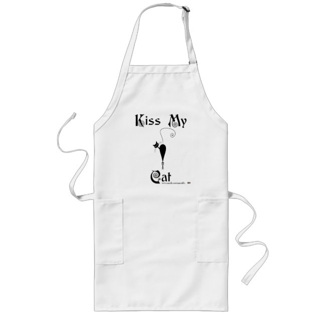 Kiss My Cat Long Apron (Front)