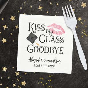 Kiss My Class Goodbye Funny Graduation Napkins