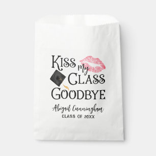 Kiss My Class Goodbye Funny Graduation Personalize Favor Bag