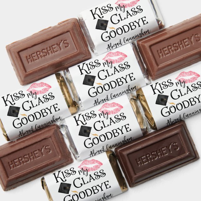 Kiss My Class Goodbye Funny Graduation Personalize Hershey's Miniatures (Assorted)