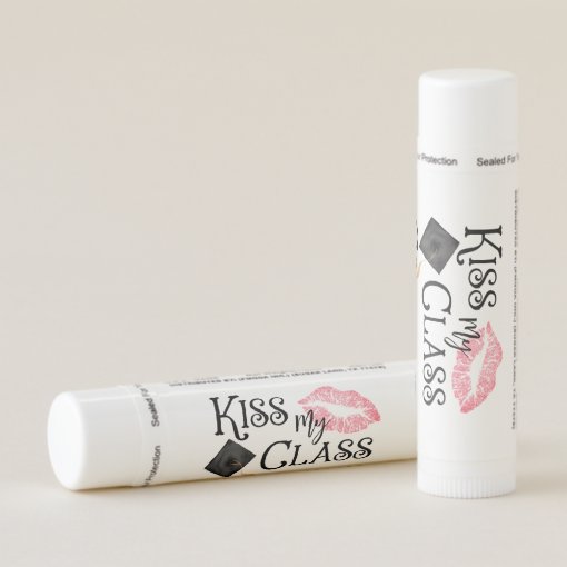 Kiss My Class Goodbye Funny Graduation Personalize Lip Balm Zazzle