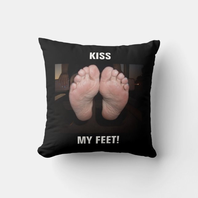 KISS MY FEET! THROW PILLOW (Front)