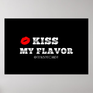 Kiss My Flavor Red Lips Vape Poster