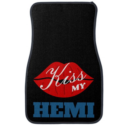 Kiss My Hemi B5 Blue Challenger Car Floor Mat
