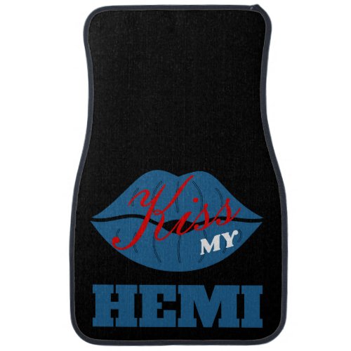 Kiss My Hemi B5 Blue Charger Car Floor Mat