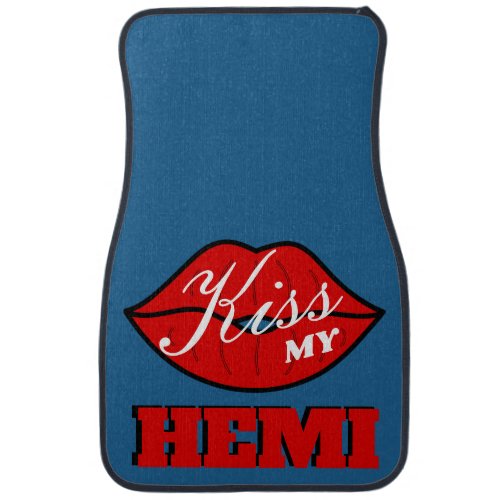 Kiss My Hemi B5 Blue Charger Car Floor Mat