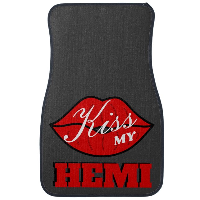 Kiss My Hemi Destroyer Grey Challenger Car Floor Mat (Front)