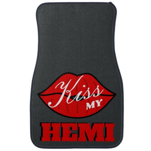Kiss My Hemi Granite Charger Car Floor Mat