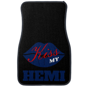 Kiss My Hemi IndiGo Blue Charger Car Floor Mat