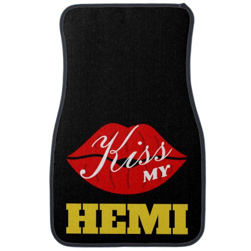 Kiss My Hemi Yellow Jacket Charger Car Floor Mat