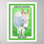 Kiss My Jackass, Hee Haw Poster at Zazzle