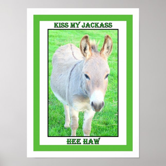 KISS MY JACKASS, HEE HAW POSTER (Front)